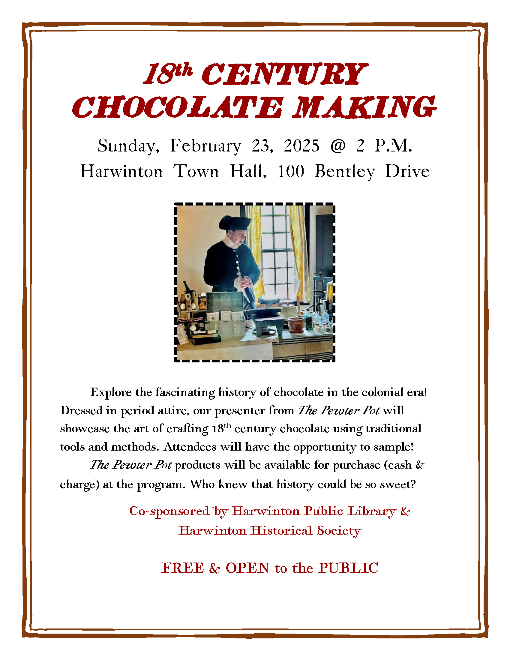 Colonial Chocolatier from The Pewter Pot