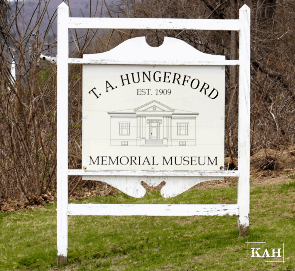 Theodore A. Hungerford Memorial Musuem Sign