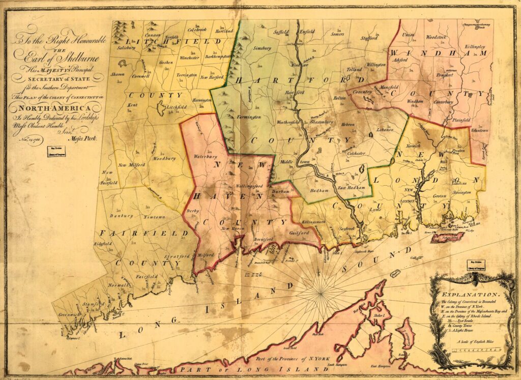 Colony of Connecticut in North-America ca.