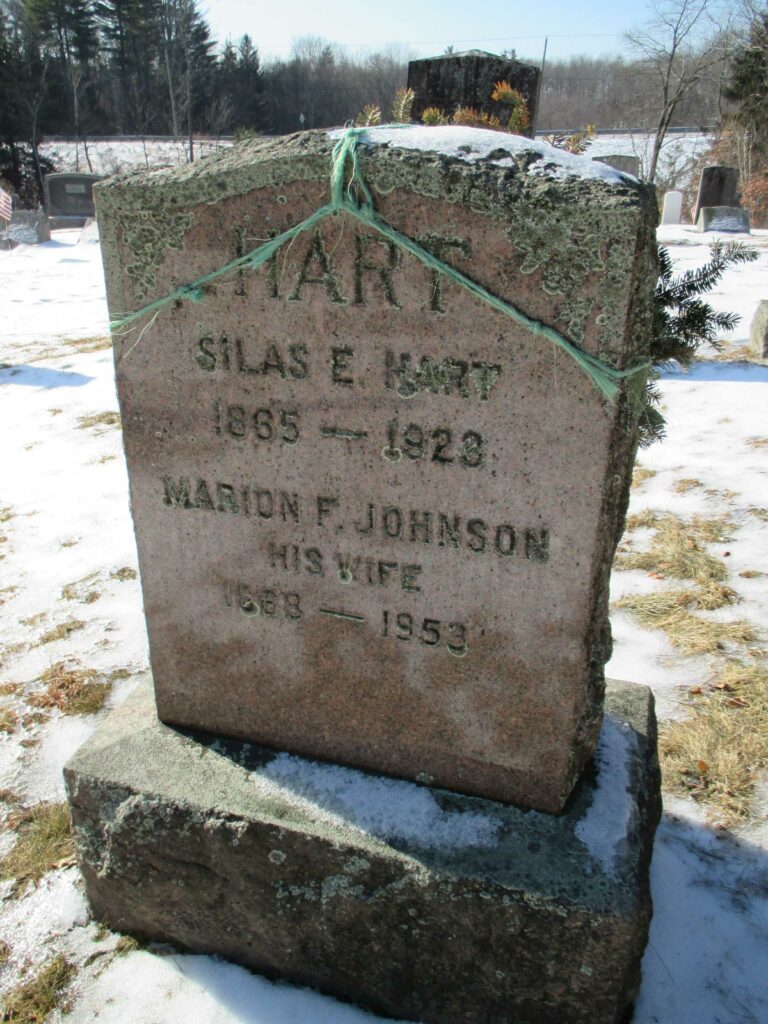 Monument of Silas & Marion Johnson Hart